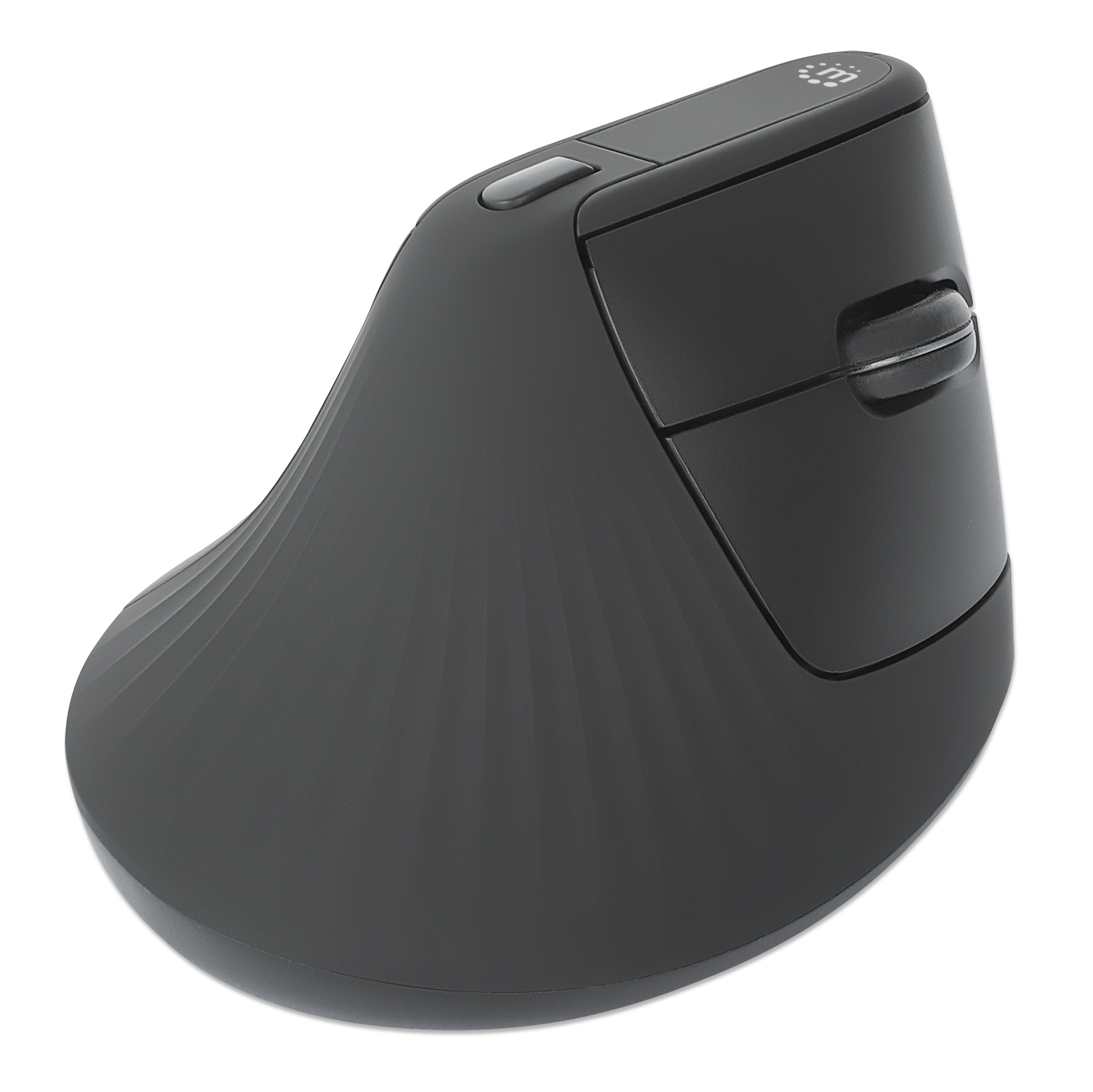 Manhattan Ergonomisch Vertikale Funkmaus USB-A schwarz, Ansicht 2
