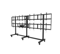 Peerless AV Portable Video Wall DS-C555-4X2 - Wagen - für 4x2 Videowand - Aluminium - schwarz pulverbeschichtet - Bildschirmgröße: 116.8-139.7 cm (46-55)