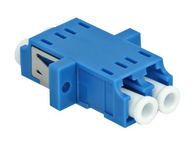 Delock LWL Kupplung LC Duplex Buchse zu LC Duplex Buchse Singlemode 2 Stück blau