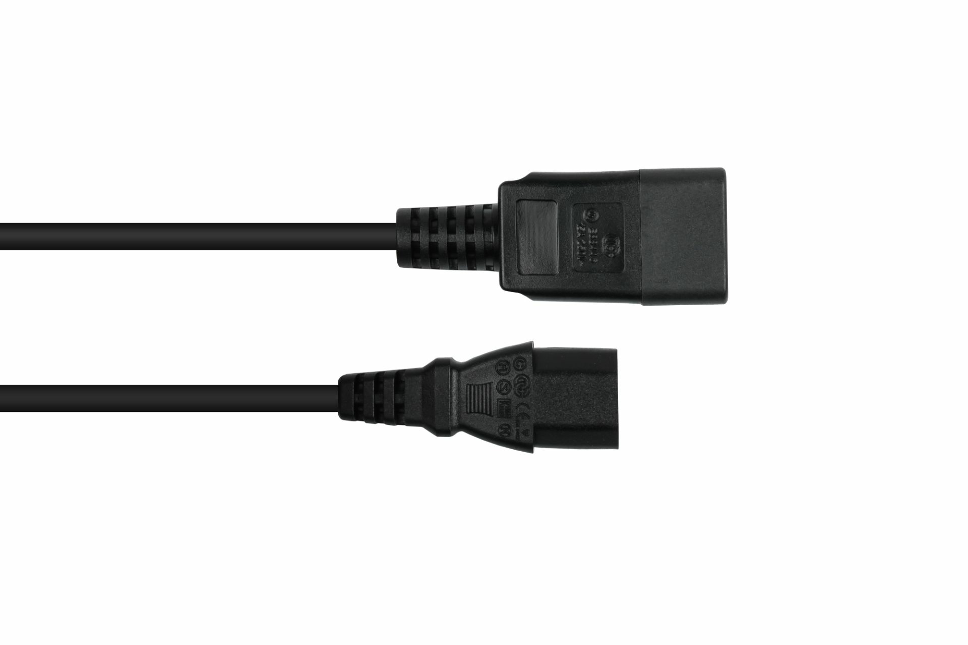 kabelmeister Kaltgeräteverlängerung C20 an C13 schw. - Kabel - Verlängerungskabel, Ansicht 2
