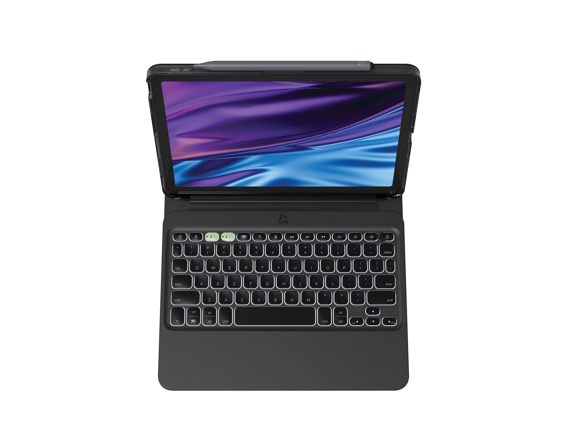 ZAGG Pro Keys 2 - Tastatur und Foliohülle (Smart Folio-Abdeckung) - TL: Deutsch, QWERTZ, Ansicht 3