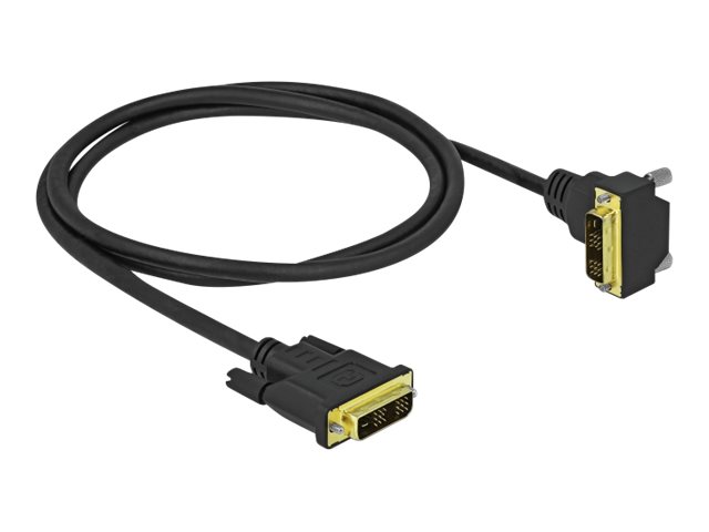 Delock DVI Kabel 18+1 Stecker zu 18+1 Stecker gewinkelt 2 m