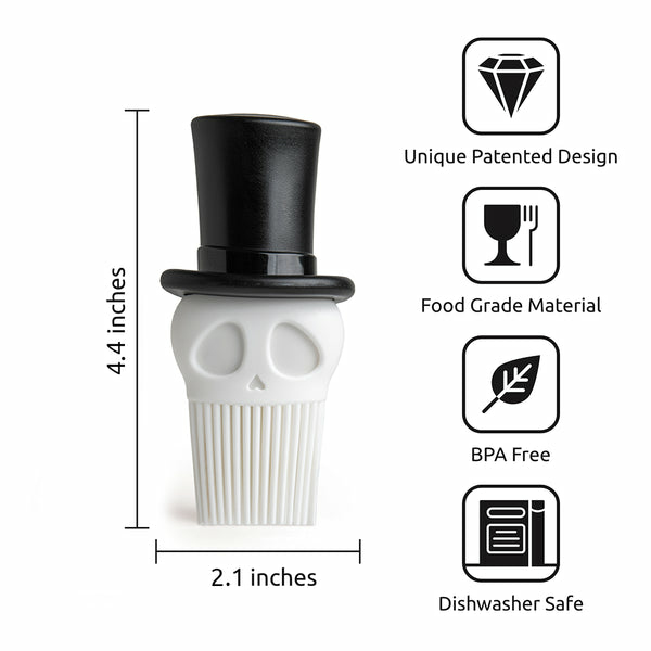 Ototo Design Skull Brush Küchenpinsel Silikon, Ansicht 4