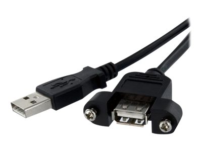 StarTech.com 90cm USB A Blendenmontage Kabel Bu/St - USB Verlängerungskabel - Einbaubuchsen Kabel Verlängerung - USB-Verlängerungskabel - USB (W) zu USB (M) - USB 2.0