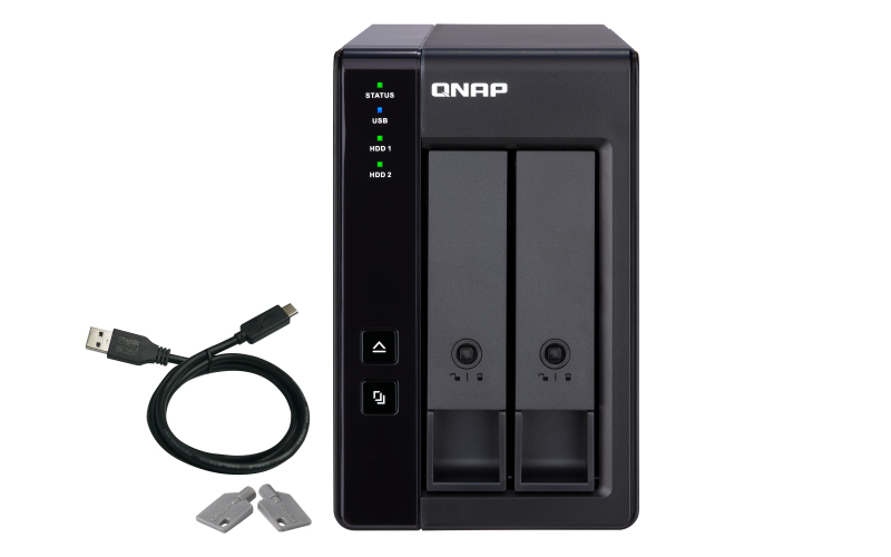 QNAP TR-002 - Festplatten-Array - 2 Schächte (SATA-600), Ansicht 2