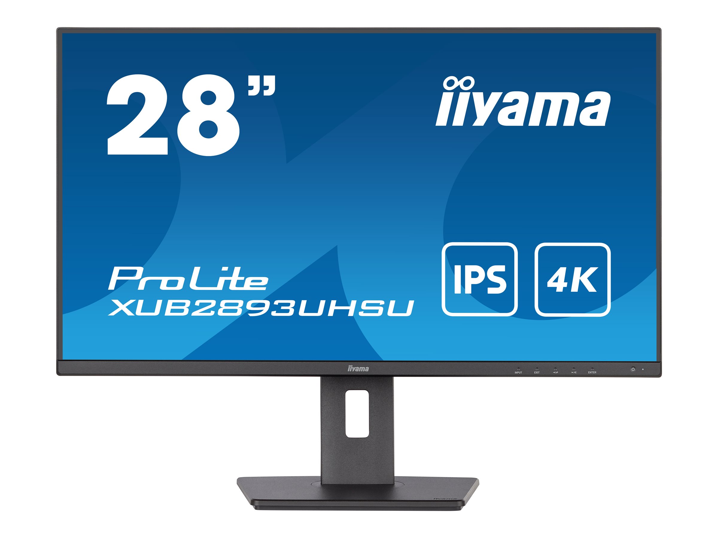 iiyama ProLite XUB2893UHSU-B5 - LED-Monitor - 71 cm (28") - 3840 x 2160 4K @ 60 Hz - IPS - 300 cd/m² - 1000:1 - 3 ms - HDMI, DisplayPort - Lautsprecher - mattschwarz