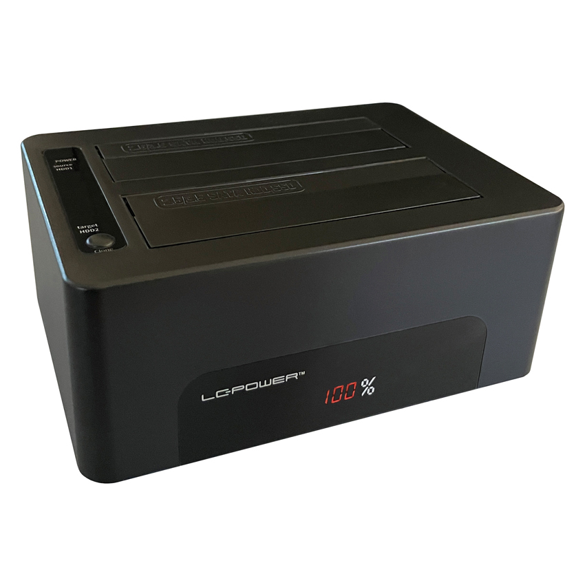 LC-Power LC-DOCK-U3-V - HDD-Dockingstation mit Netzanzeige, Ein/Aus-Schalter Schächte: 1 - 2,5 / 3,5, Ansicht 2