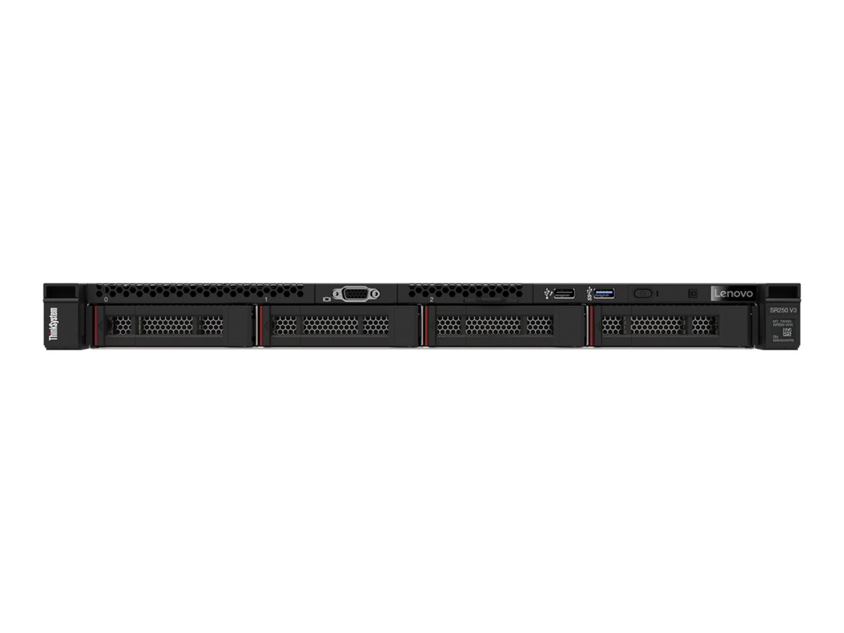 Lenovo ThinkSystem SR250 V3 7DCL - Server - Rack-Montage - 1U - 1-Weg - 1 x Xeon E-2456  3.3 GHz - RAM 16 GB - Hot-Swap 8.9 cm (3.5)