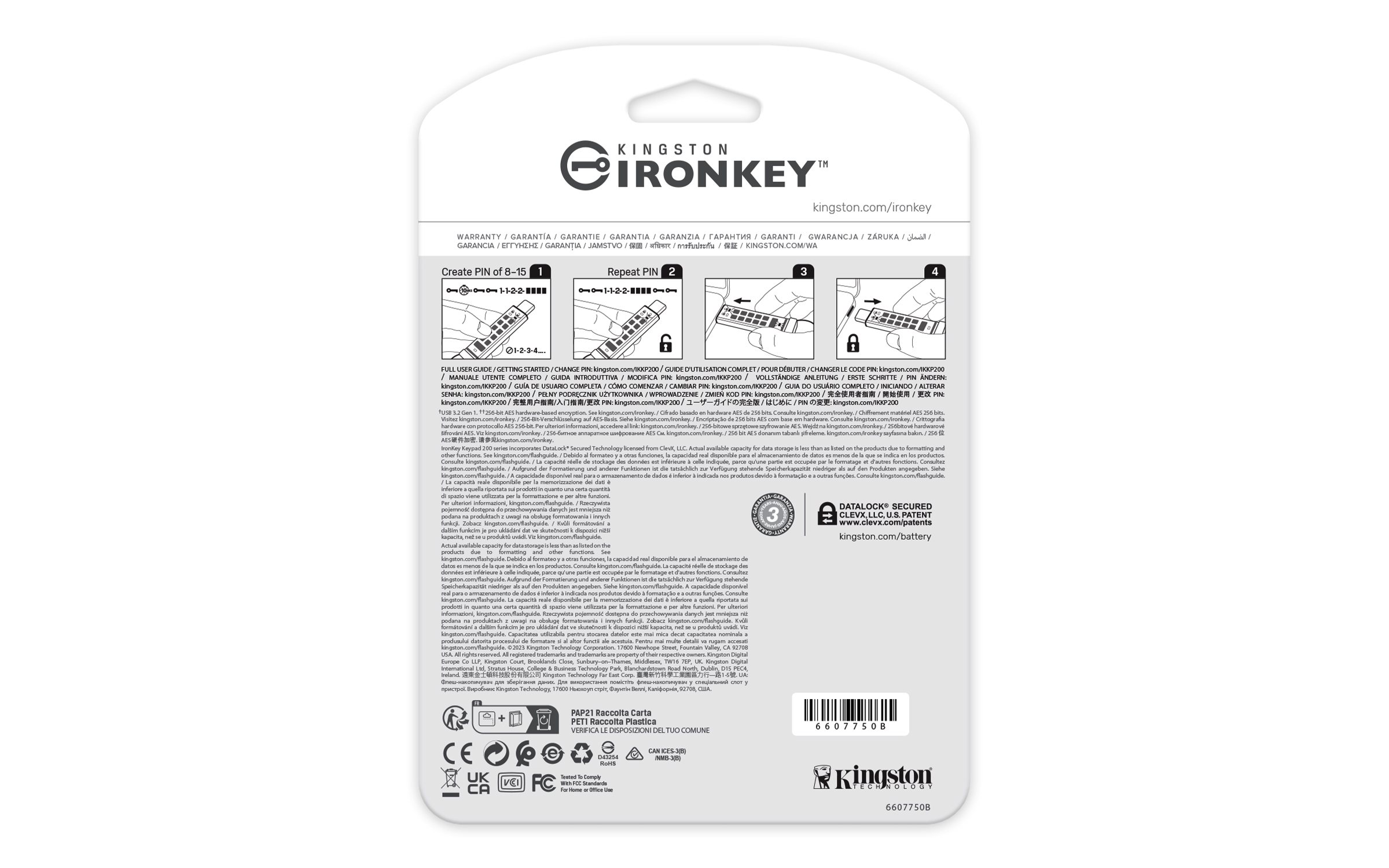 Kingston IronKey Keypad 200C - USB-Flash-Laufwerk, Ansicht 3