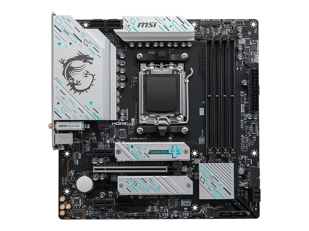 MSI B650M GAMING PLUS WIFI - Motherboard - micro ATX - Socket AM5 - AMD B650 Chipsatz - USB 3.2 Gen 1, USB 3.2 Gen 2, US