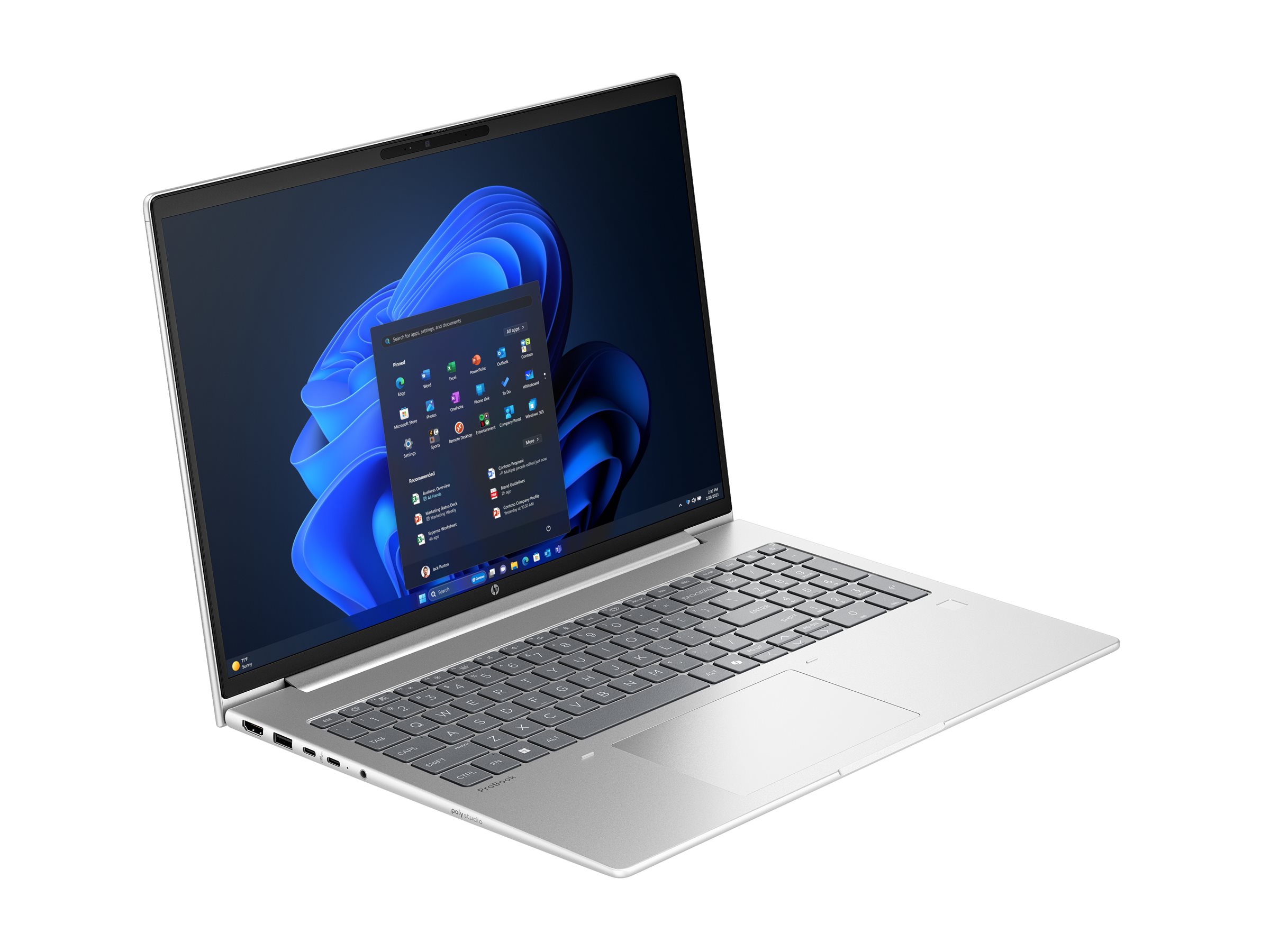 HP ProBook 4 16 G1i Notebook AI - 177°-Scharnierdesign - Intel Core Ultra 7 255H / 2 GHz - Win 11 Pro - GeForce RTX 3050 - 32 GB RAM - 1 TB SSD NVMe - 40.6 cm (16")