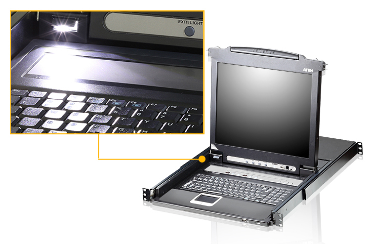 ATEN CL5708N-ATA-XG 19i LCD KVM Switch withUSB peripheral port-German - KVM-Umschalter, Ansicht 2