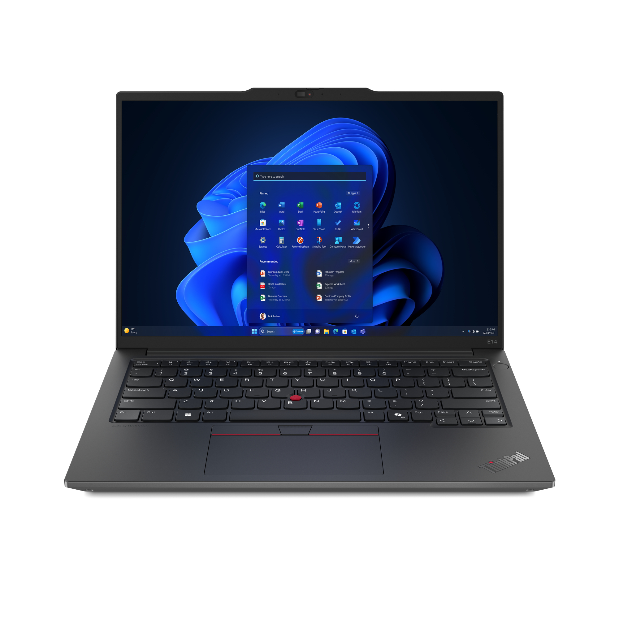 Lenovo ThinkPad E14, AMD Ryzen™ 5, 3,3 GHz, 35,6 cm (14&quot;), 1920 x 1200 Pixel, 8 GB, 256 GB