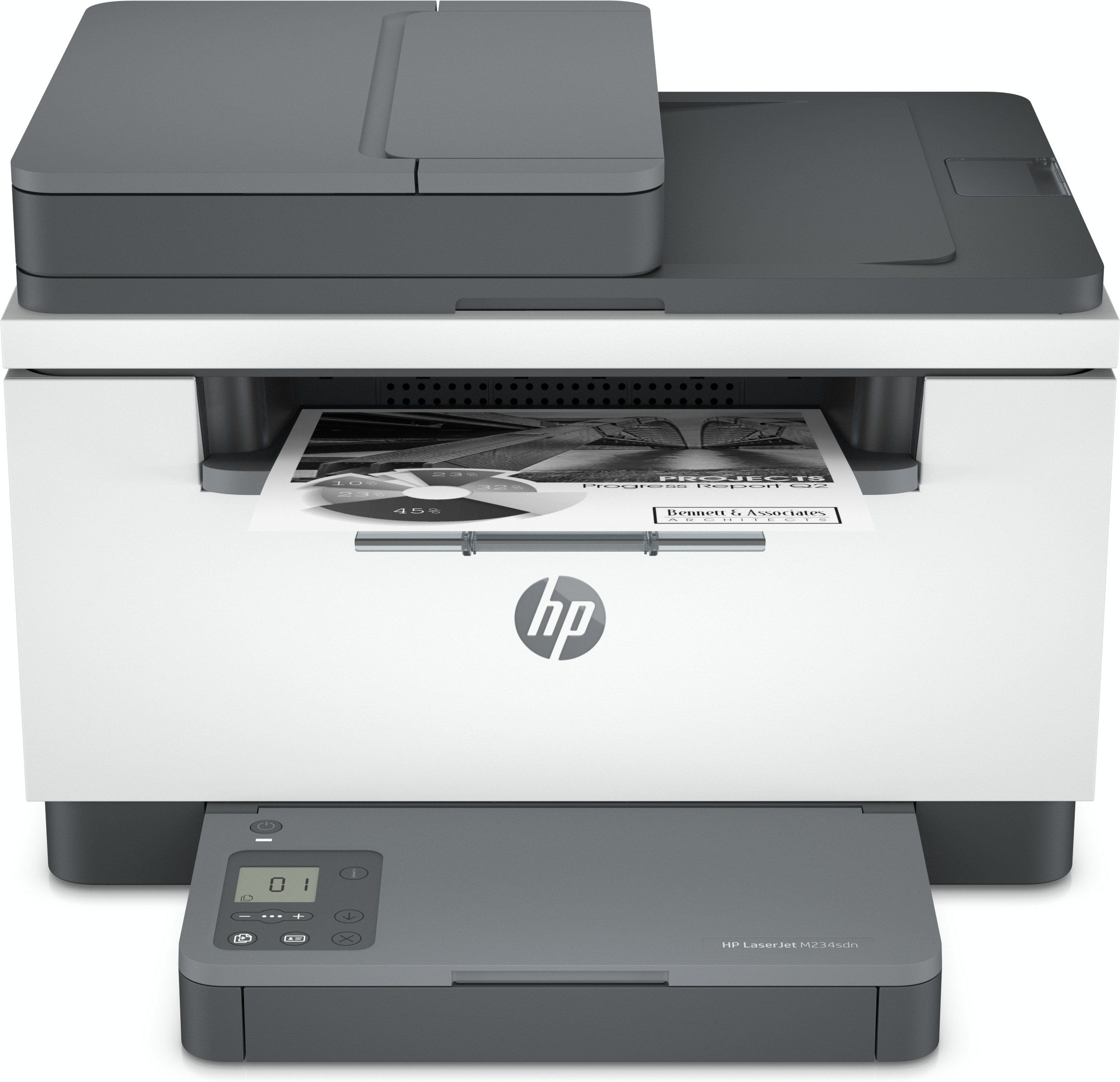 HP LaserJet MFP M234sdn Drucker - Schwarzweiß - Drucker für Kleine Büros - Drucken - Kopieren - Scannen - Scannen an E-Mail; Scannen an PDF - Laser - Monodruck - 600 x 600 DPI - A4 - Direktdruck - Grau - Weiß