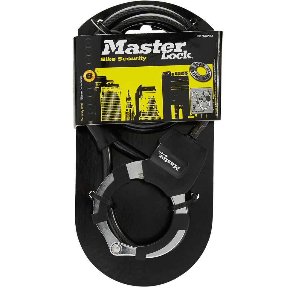 MasterLock Street Cuff - Kabelschloss - Schwarz - Stahl - Schlüssel - 1000 mm - 8 mm, Ansicht 2