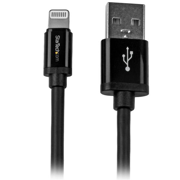 StarTech.com 2m Apple 8 Pin Lightning Connector auf USB Kabel - Schwarz, Ansicht 2