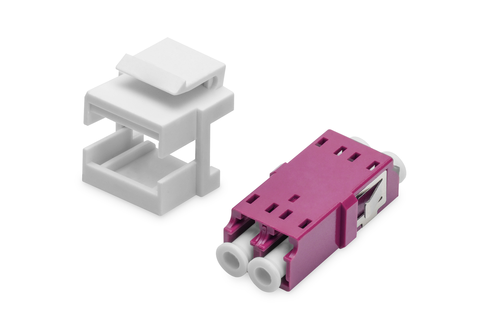 DIGITUS LWL LC/LC-Duplex-Kupplung, Multimode-OM4, Keystone-Modul, Ansicht 4
