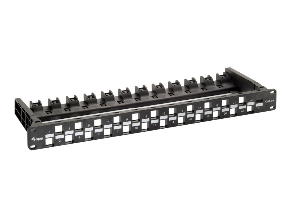 Equip Patch Panel - Blindabdeckung - CAT 6a - UTP - Schwarz RAL 9011 - 1U - 48.3 cm (19)