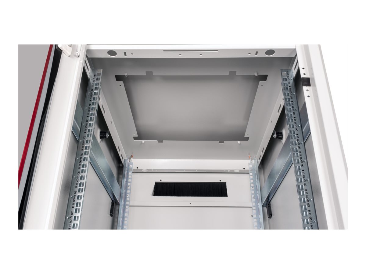 ROLINE 19 Zoll Netzwerkschrank Pro 36 HE 600x800 BxT Glastür grau, Ansicht 4