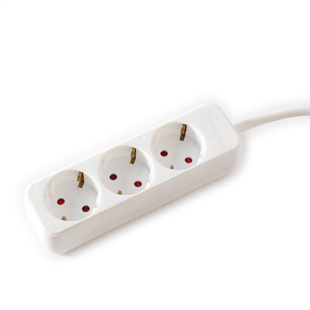 VALUE Steckdosenleiste - Wechselstrom 250 V - 3600 Watt - Eingabe, Eingang CEE 7/4 - Ausgangsanschlüsse: 3 (3 x CEE 7/4), Ansicht 2