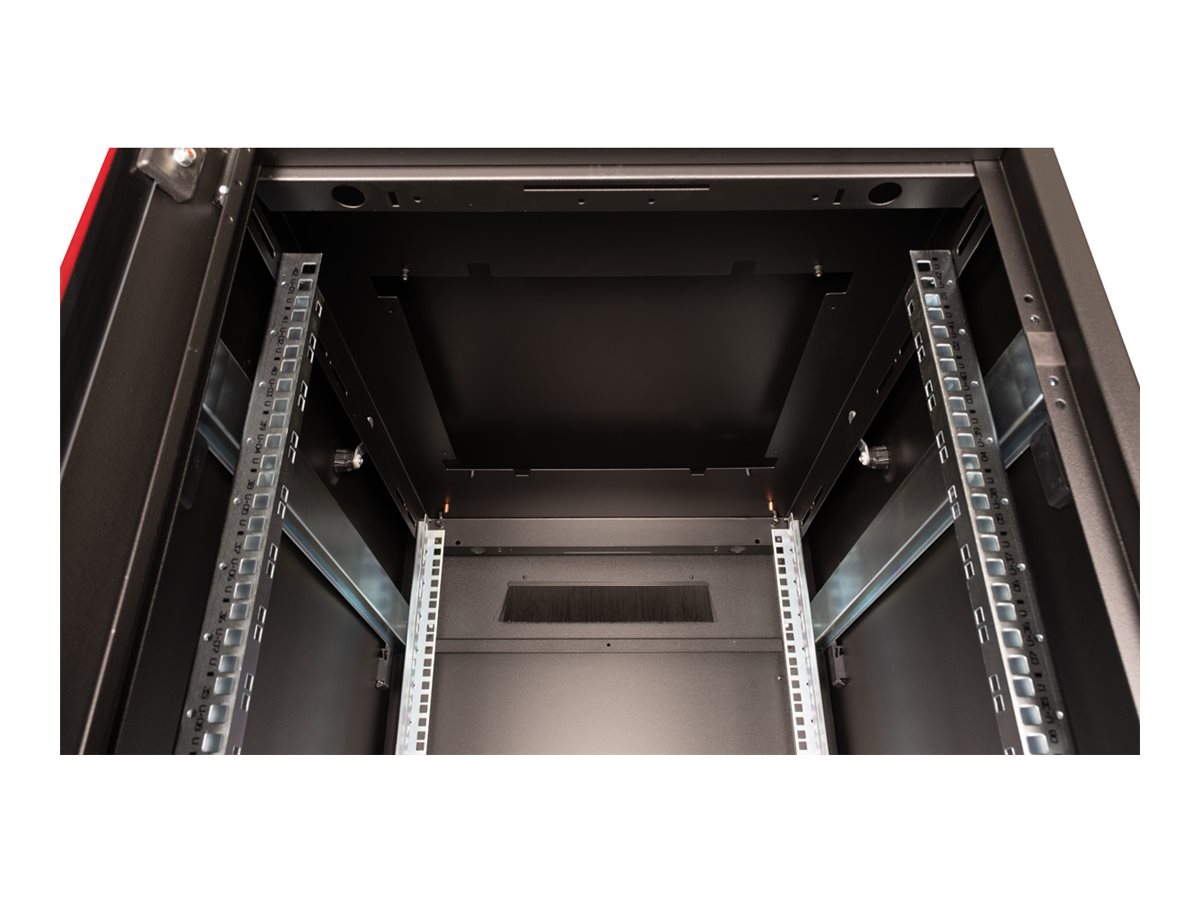 ROLINE 19 Zoll Netzwerkschrank Pro 42 HE 600x800 BxT Glastür schwarz, Ansicht 4