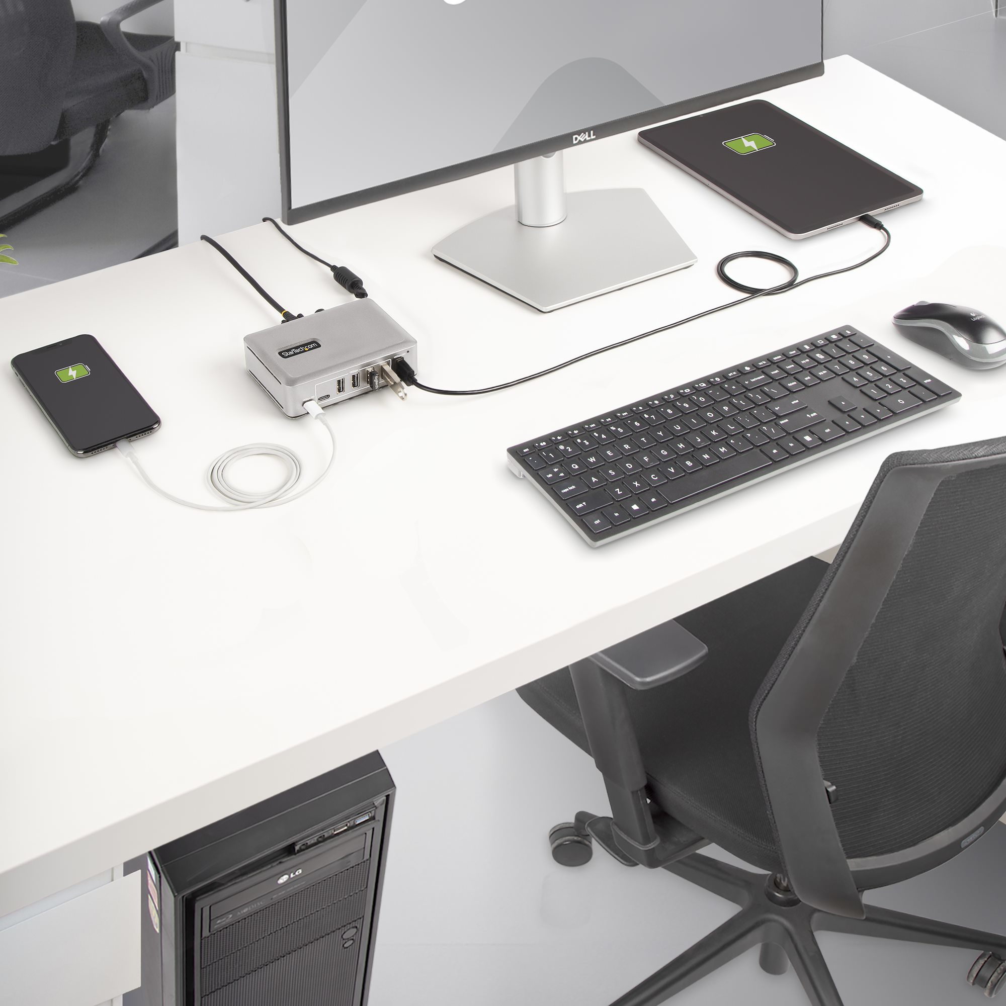 StarTech.com 7-Port USB-C Hub, 5x USB-A + 2x USB-C, Self-Powered w/ 65W Power Supply, USB 3.1 10Gbps Hub w/ BC1.2, Ansicht 2
