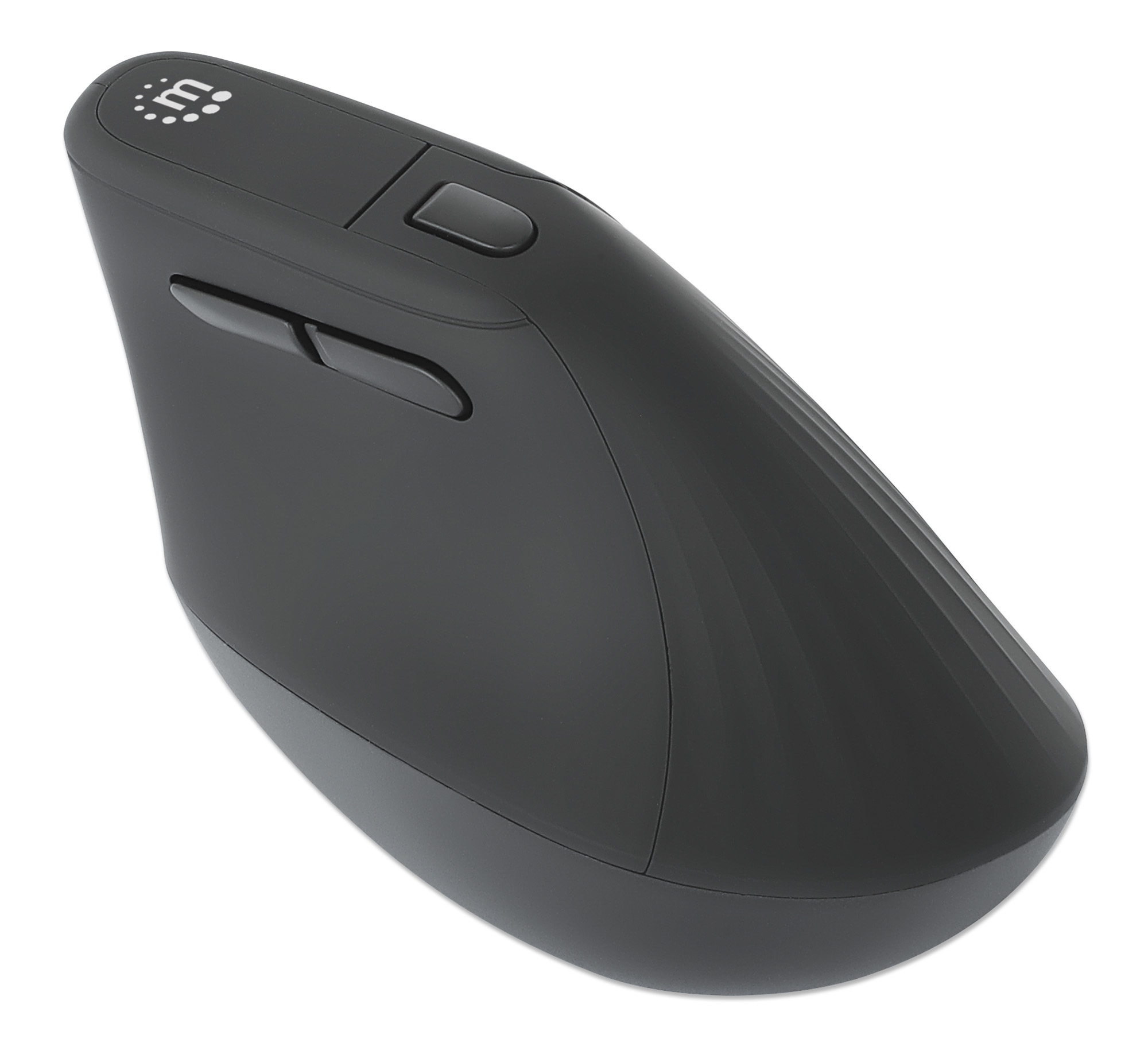 Manhattan Ergonomisch Vertikale Funkmaus USB-A schwarz, Ansicht 3