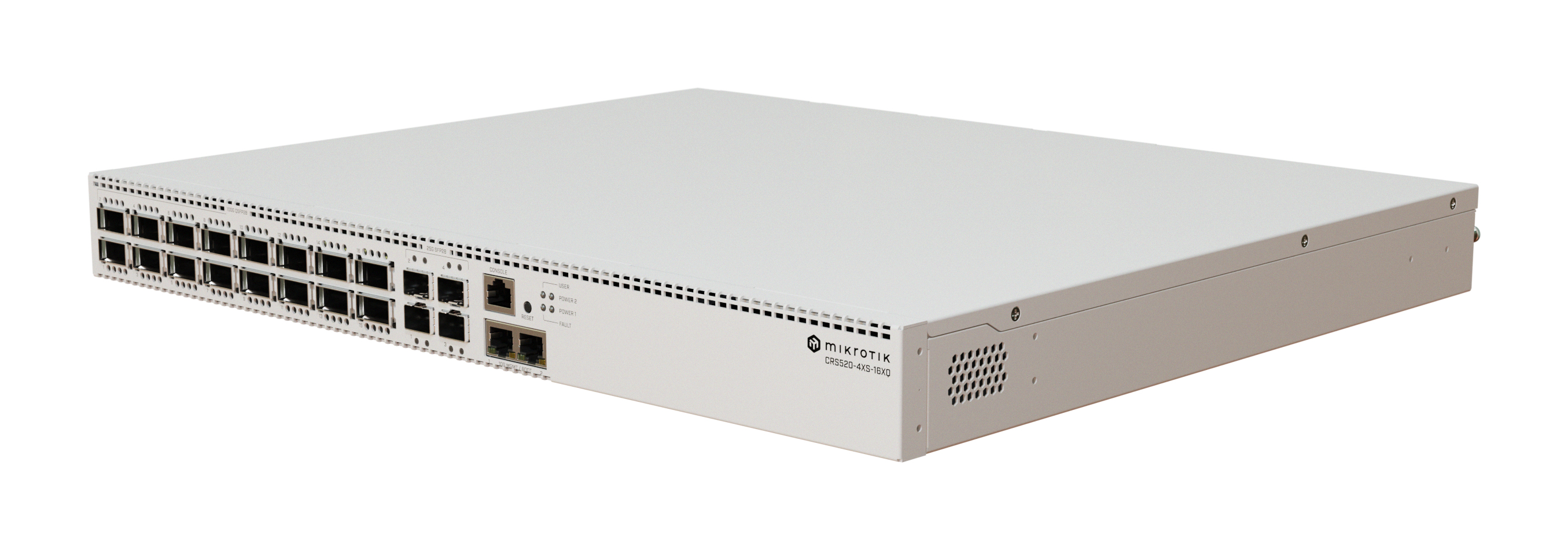 MikroTik CRS520-4XS-16XQ-RM - Switch - L3 - 4 x 25 Gigabit SFP28 + 16 x 100 Gigabit QSFP28, Ansicht 4