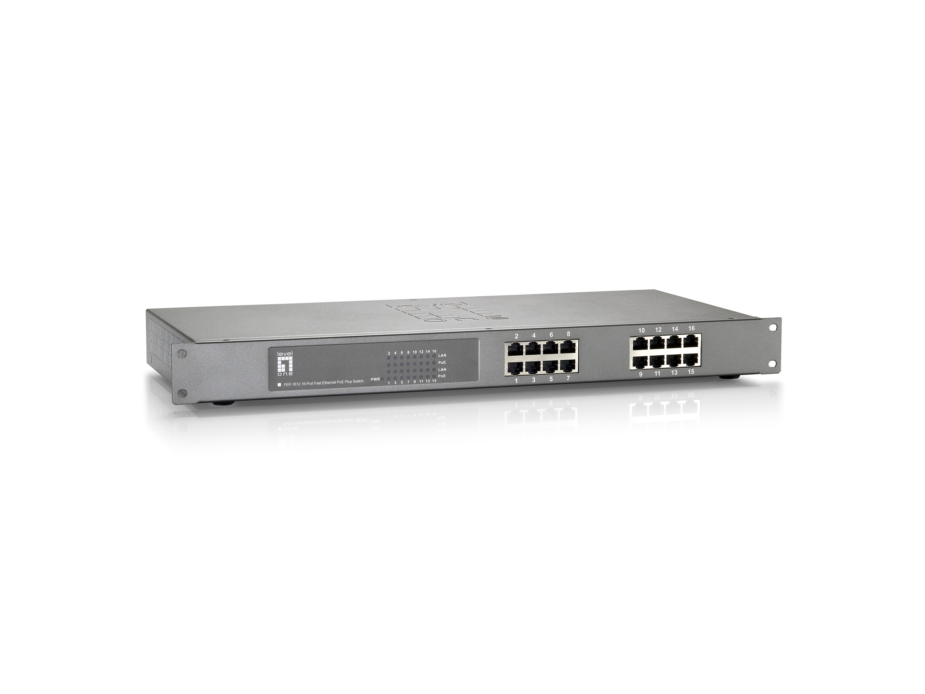 LevelOne FEP-1612W120 - Switch - 16 x 10/100 (PoE+), Ansicht 2