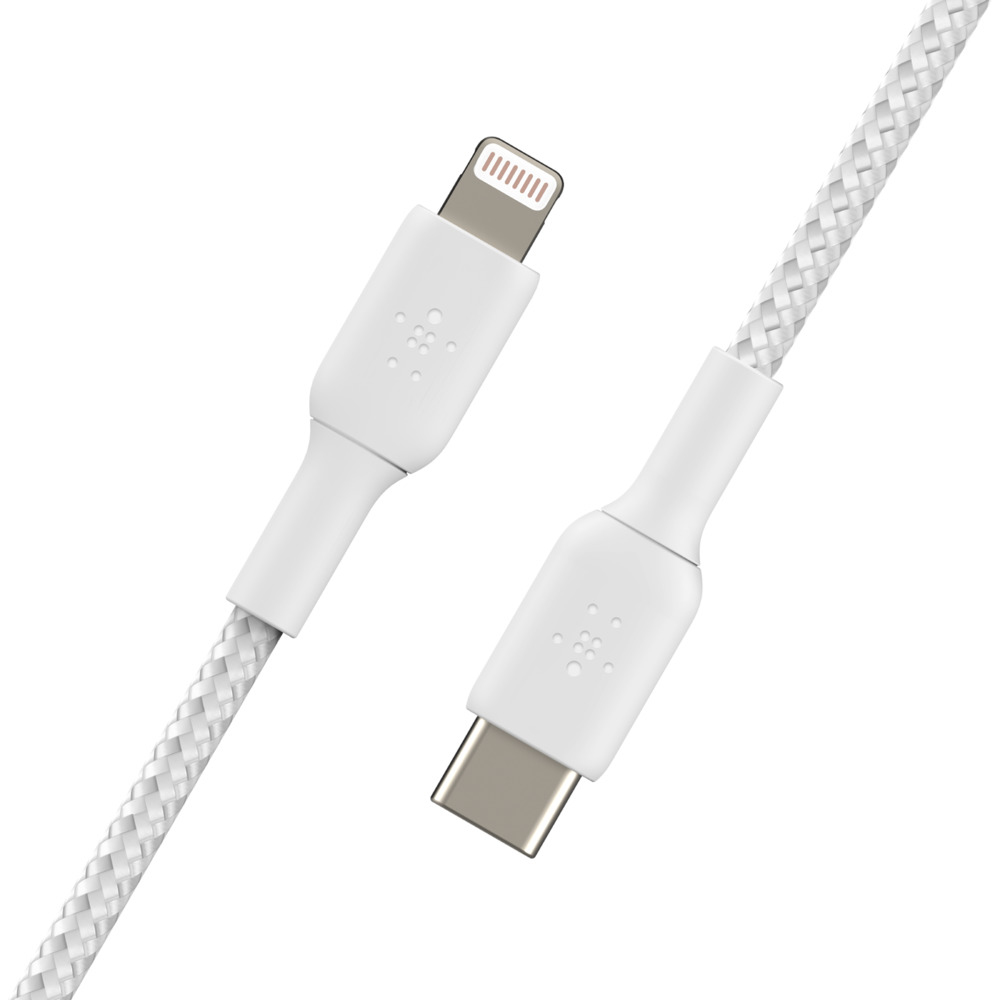 Belkin BOOST CHARGE - Lightning-Kabel - 24 pin USB-C männlich zu Lightning männlich - 1 m - weiß - USB-Stromversorgung, Ansicht 2