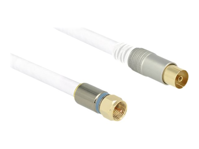Delock Premium - Antennenkabel - IEC-Anschluss weiblich zu F-Stecker Stecker