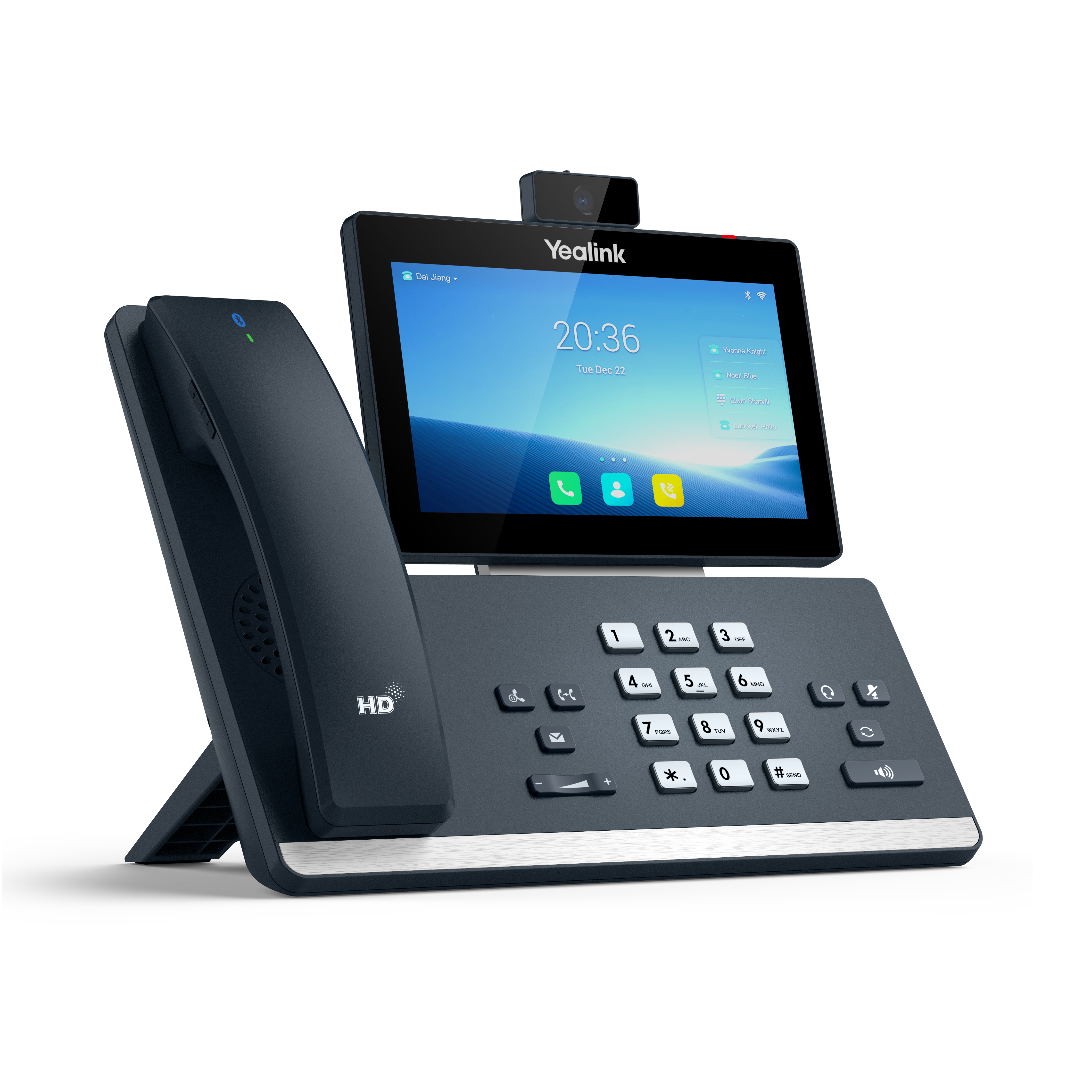 Yealink SIP-T58W PRO - VoIP-Telefon - mit Bluetooth-Schnittstelle mit Rufnummernanzeige, Ansicht 3