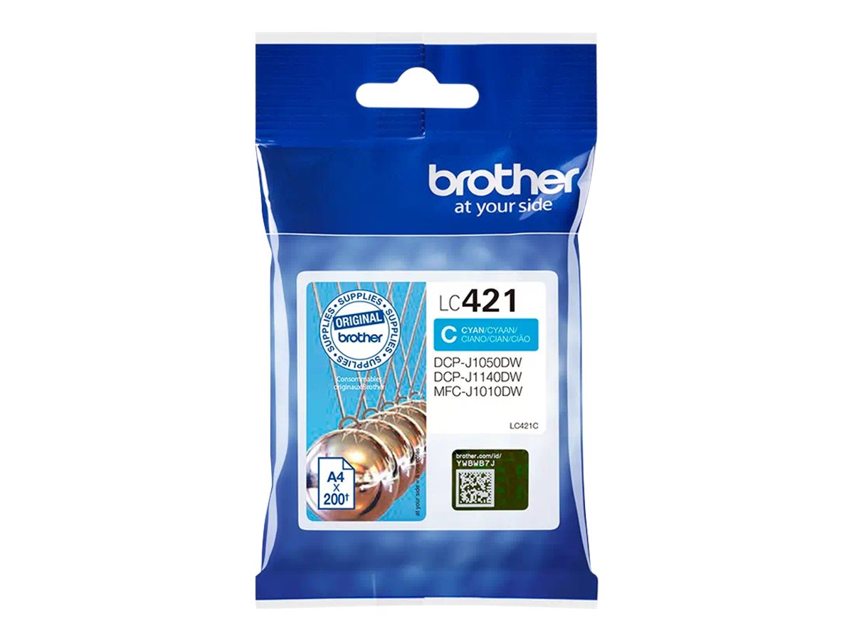 BROTHER 200-page Cyan ink cartridge (LC421C)