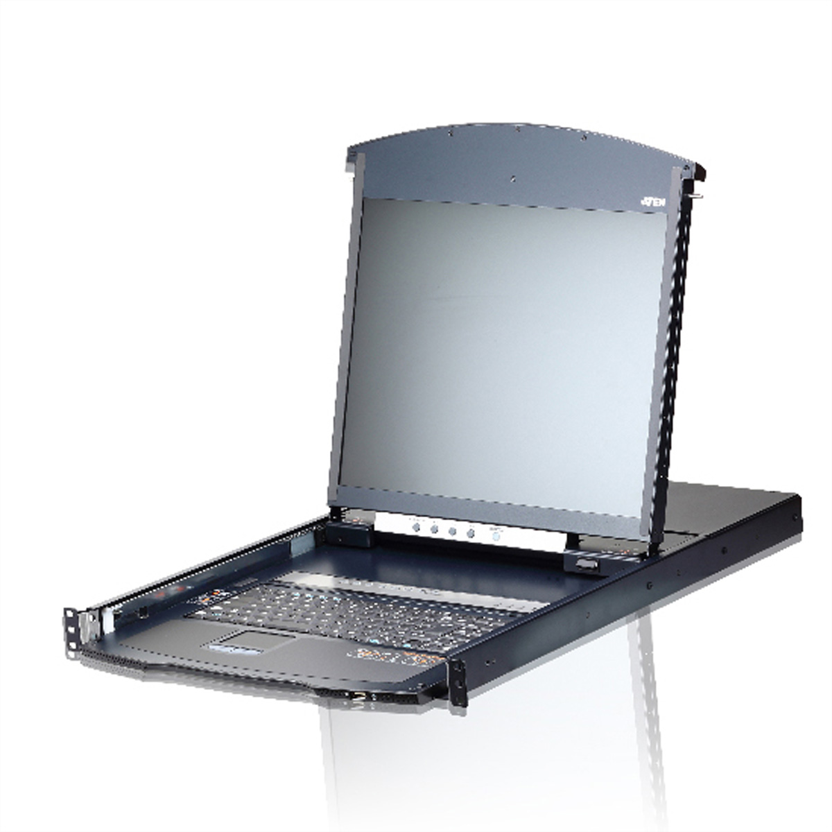 ATEN Cat 5 Dual Rail 17i LCD KVM overIP Switch Italian 1 Local and 1 - KVM-Umschalter