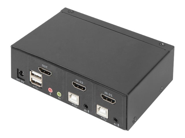 DIGITUS KVM-Switch, 2-Port, Single-Display, 4K, HDMI®