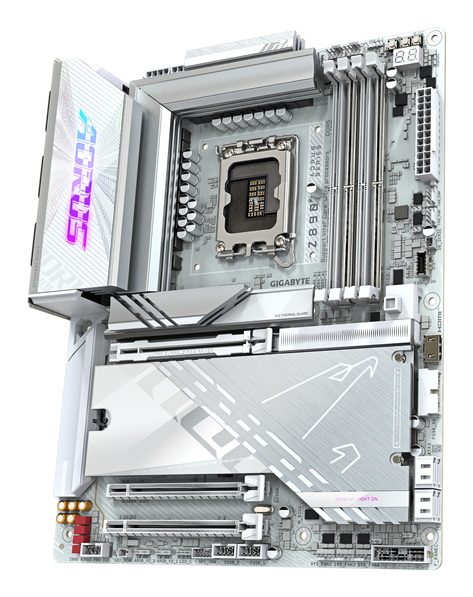 Gigabyte AORUS Z890 PRO ICE - Motherboard - ATX - LGA1851-Sockel - Z890 Chipsatz - USB4, USB 3.2 Gen 2, USB 3.2 Gen 1, Ansicht 2