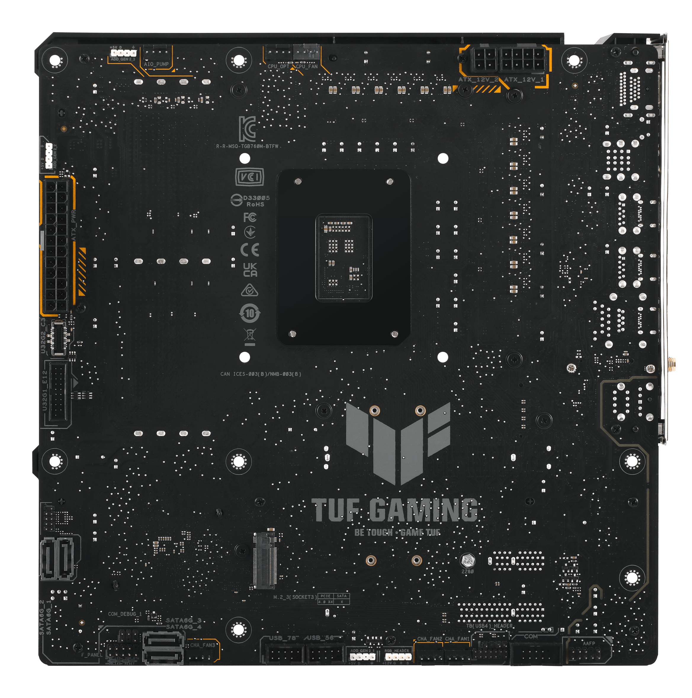ASUS TUF GAMING B760M-BTF WIFI - Motherboard - micro ATX - LGA1700-Sockel - B760 Chipsatz - USB 3.2 Gen 1, USB 3.2 Gen 2, Ansicht 2