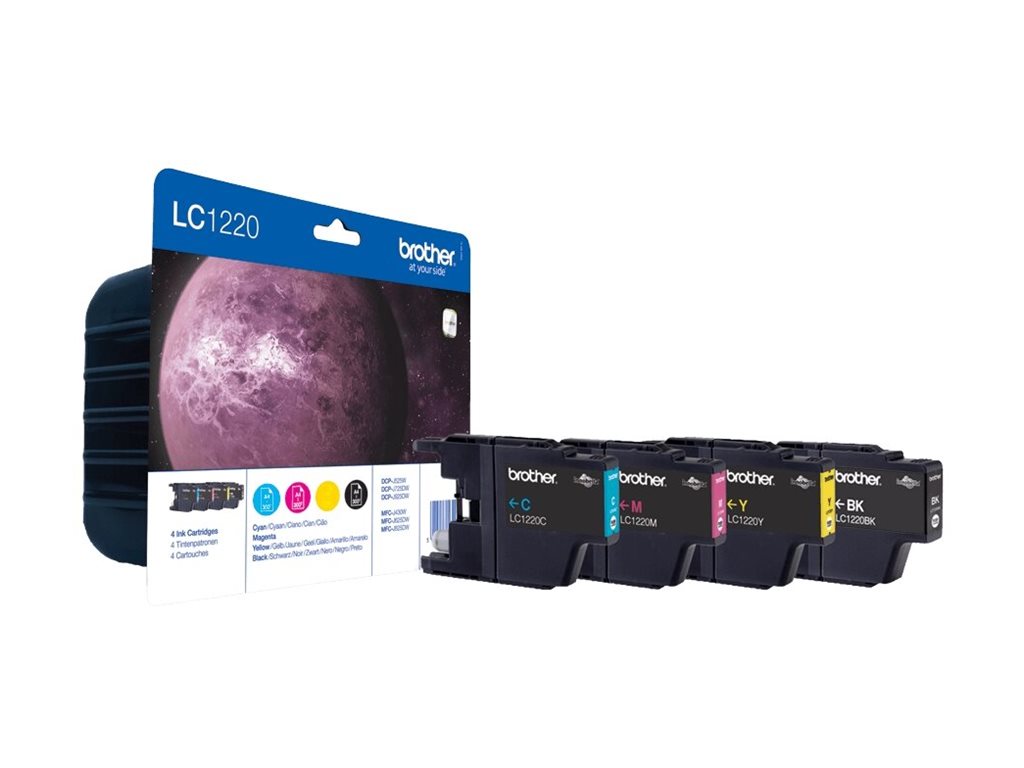 Brother LC1220VALBPDR - Schwarz, Gelb, Cyan, Magenta, Ansicht 2