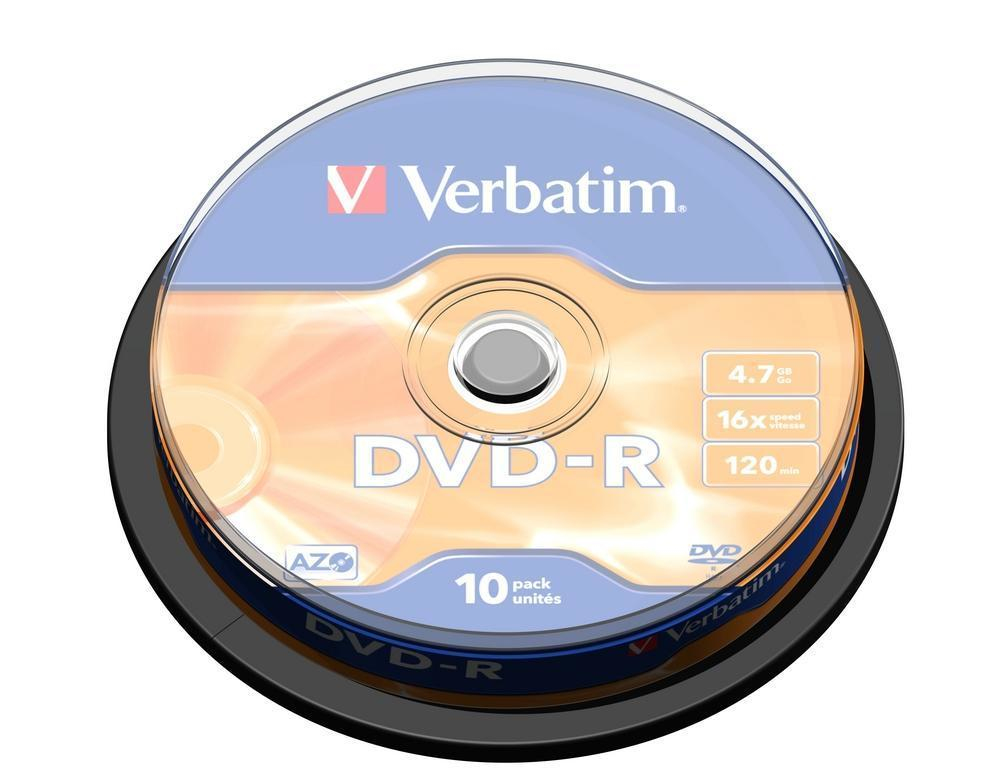 Verbatim 10 x DVD-R - 4.7 GB 16x - mattsilber, Ansicht 4