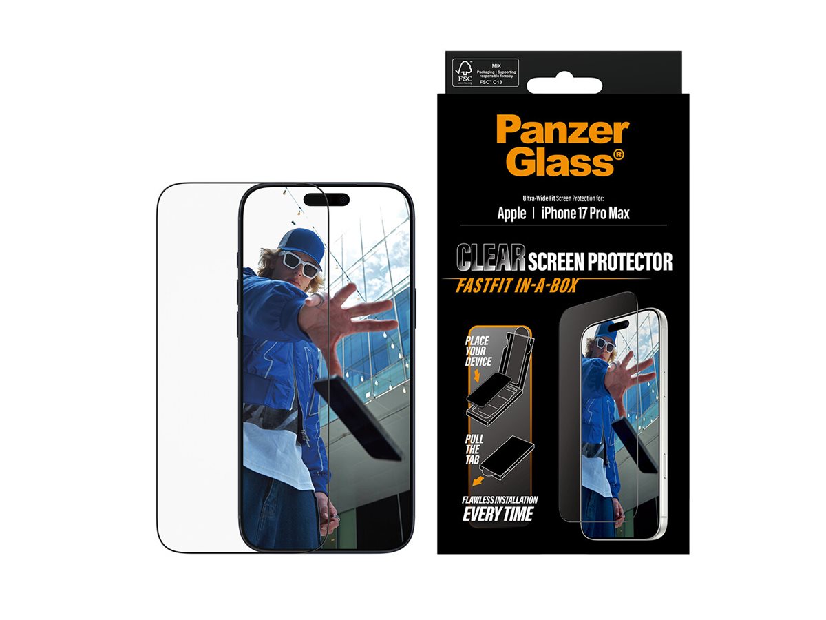 PanzerGlass Bildschirmschutz für Handy - ultra-wide fit with FASTFIT IN-A-BOX, Ansicht 3