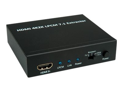 Roline HDMI 4K2K Audio Extraktor - HDMI-Audiosignal-Extractor - Schwarz