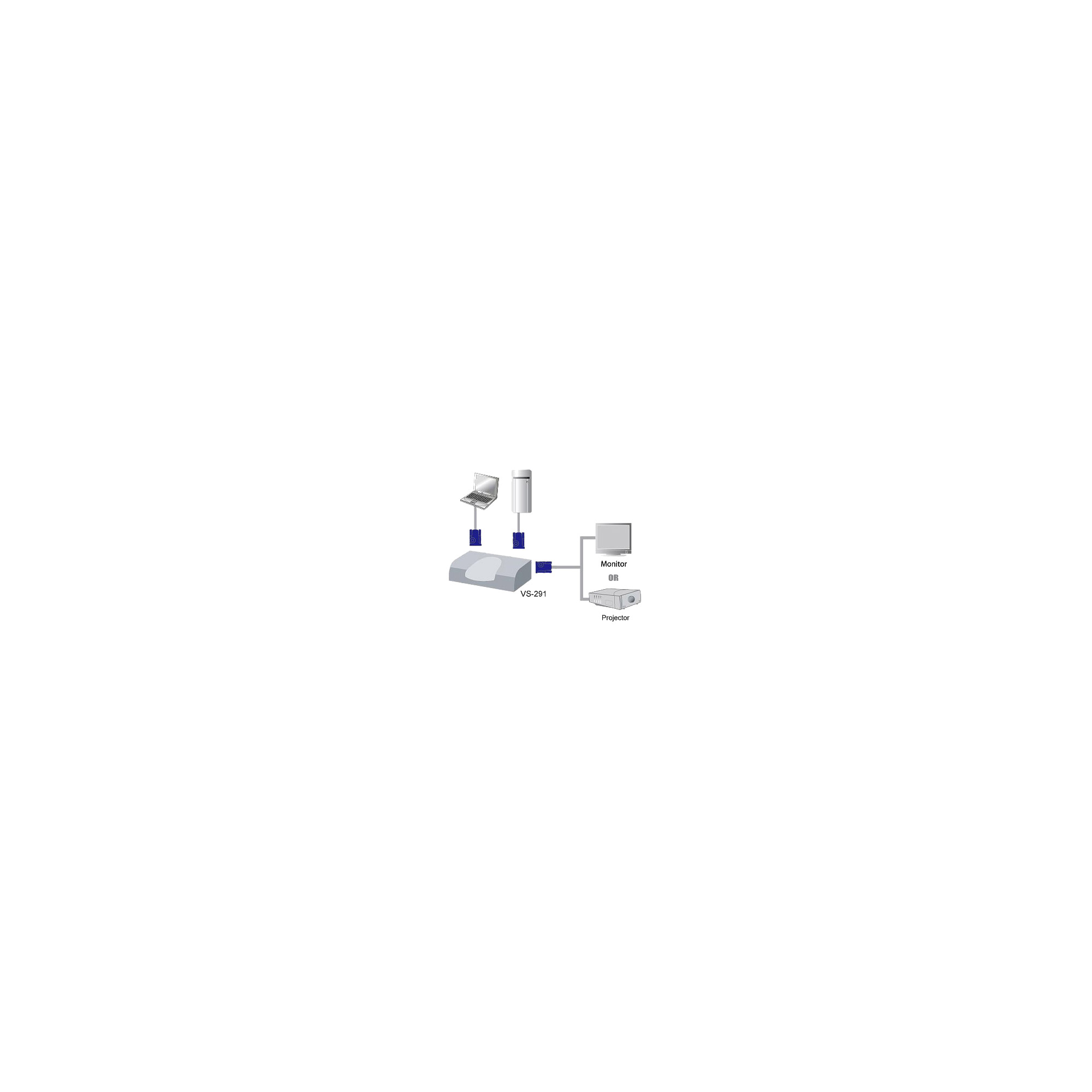 ATEN VS291 - Video-Schalter - 2 x VGA - Desktop