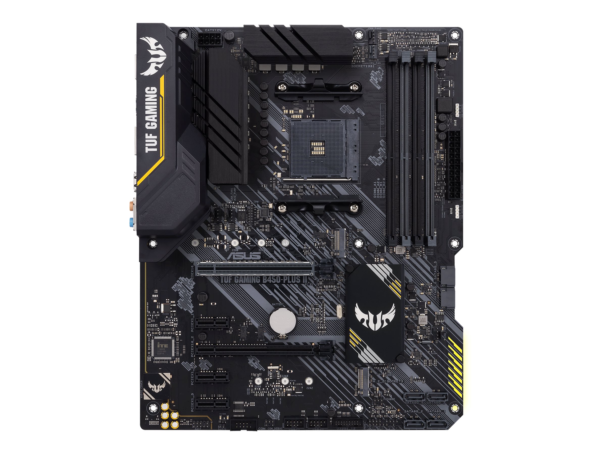ASUS TUF GAMING B450-PLUS II - Motherboard - ATX - Socket AM4 - AMD B450 Chipsatz - USB 3.2 Gen 1 USB 3.2 Gen 2 USB-C Gen2 - Gigabit LAN - Onboard-Grafik (CPU erforderlich)