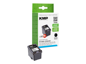 KMP H96BX - 10 ml - Hohe Ergiebigkeit - Schwarz - kompatibel - Hängebox - wiederaufbereitet - Tintenpatrone (Alternative zu HP 305XL)