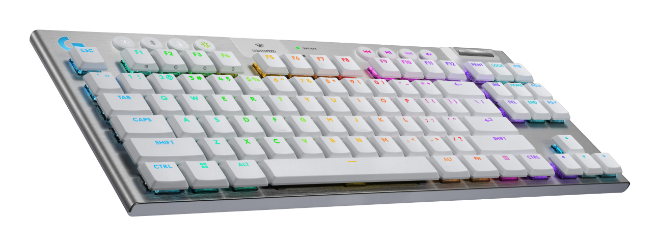 Logitech G G915 X - Tastatur - LIGHTSPEED - TKL - kabellos - USB-C - Bluetooth - 2.4 GHz - weiß - TL: Nordisch, QWERTY, Ansicht 4