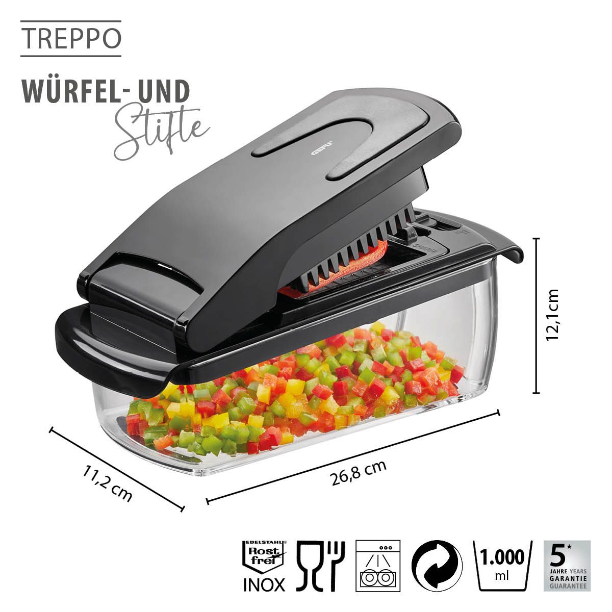 GEFU Treppo G-89471 - fruit and vegetable cutter, Ansicht 3