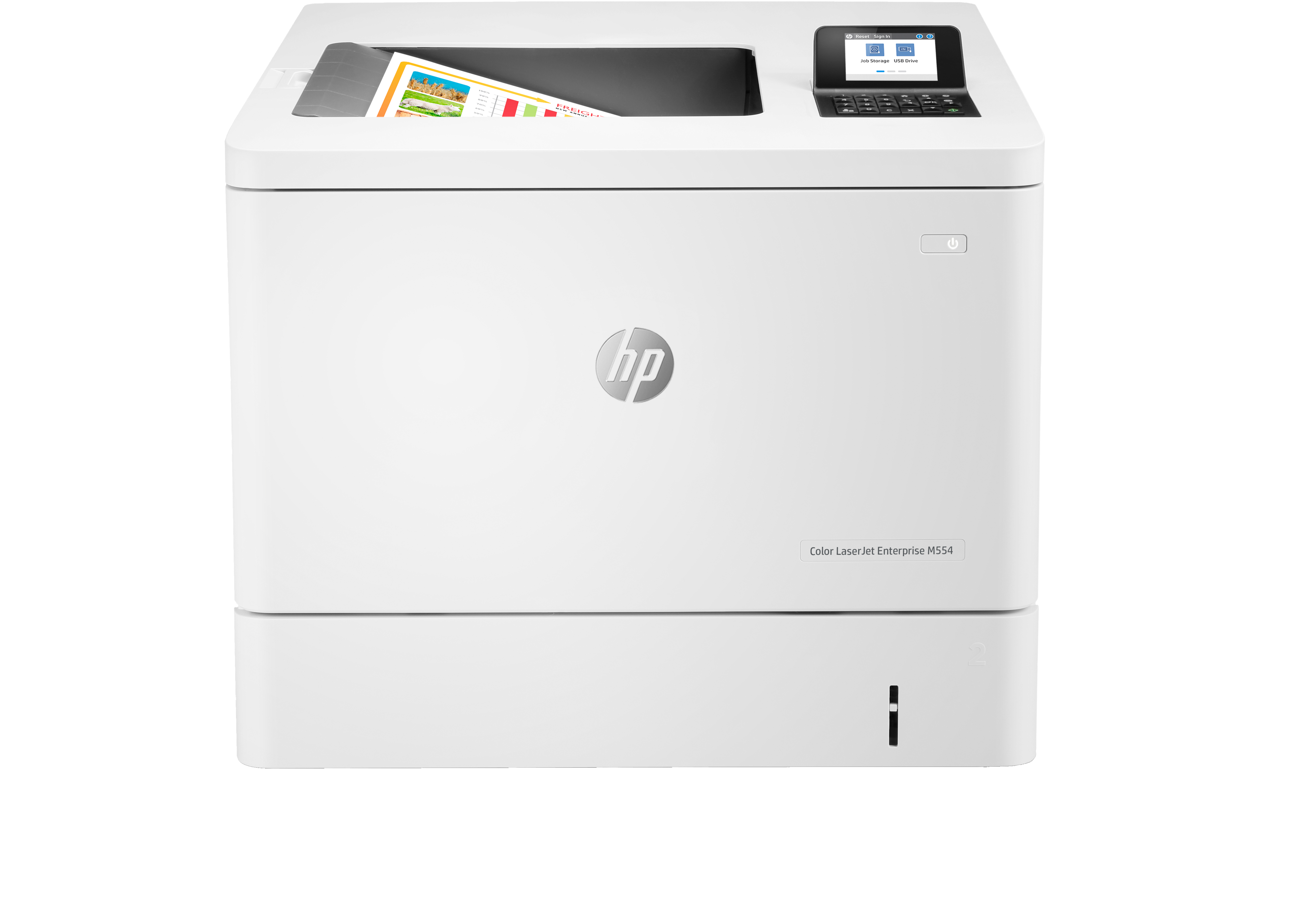 HP Color LaserJet Enterprise M554dn Drucker, Drucken, USB-Druck über Vorderseite; Beidseitiger Druck, Laser, Farbe, 1200 x 1200 DPI, A4, 33 Seiten pro Minute, Doppelseitiger Druck