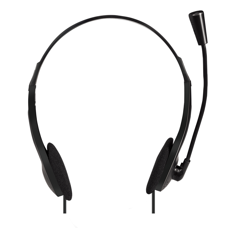 LogiLink Stereo Headset mit Mikrofon schwarz Anschluss 3.5 mm Klinkenstecker integrierter - Headset, Ansicht 2