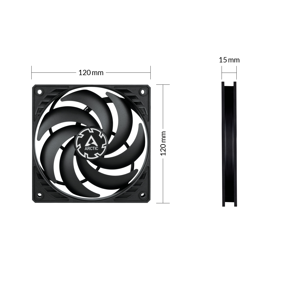 Arctic P12 Slim PWM PST - Gehäuselüfter - 120 mm, Ansicht 4
