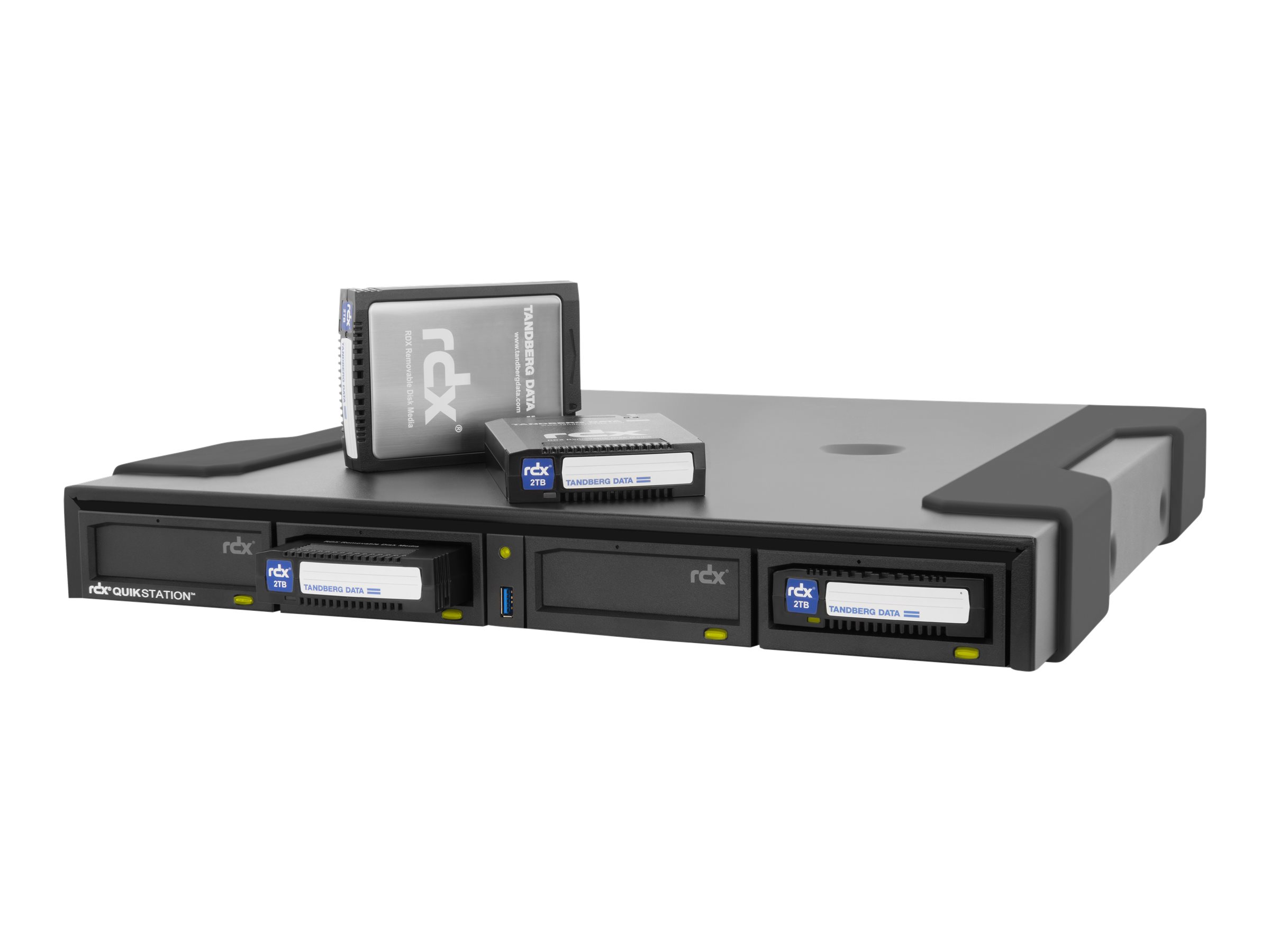 Overland Tandberg RDX QuikStation 4 - Disk-Bibliothek - RDX Kartusche x 4 - Gigabit Ethernet - extern